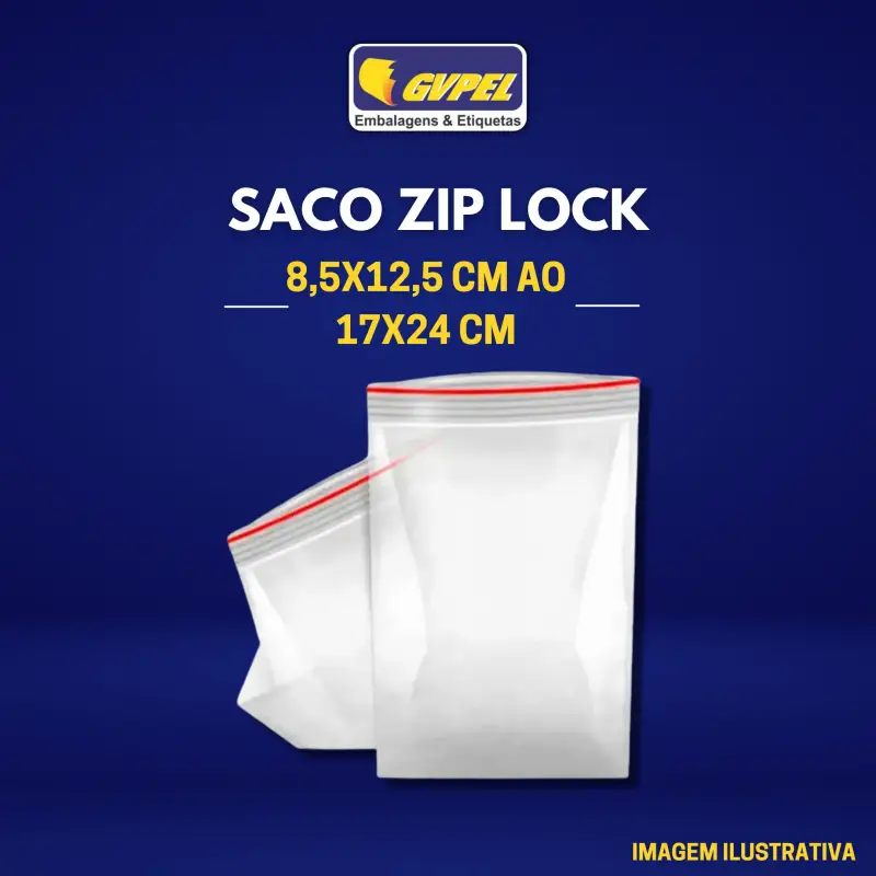 Imagem ilustrativa de Saco zip lock 20x20 viagem